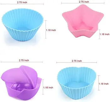 High quality Custom colored Silicone baking cups for baking OEM