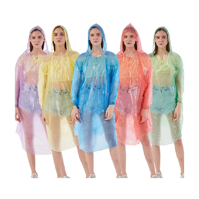 Портативный одноразовый Дождевик-пончо для мужчин и женщин, дождевик-пончо, аварийное пончо, дождевик для рыбалки