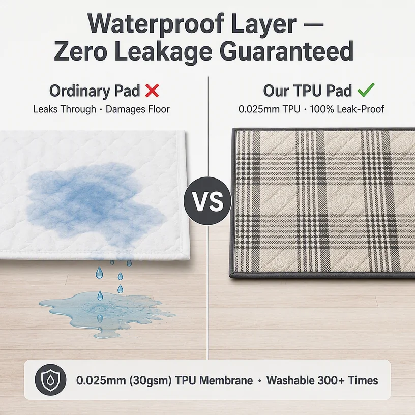 Washable Plaid Print Quilted Pet Mat — Product details 7