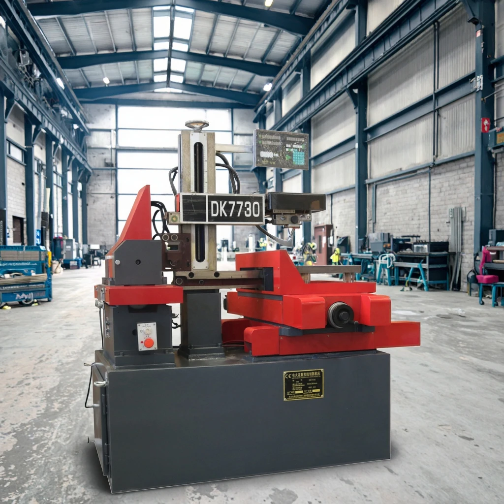 DK7730 CNC EDM Machine Automatic Wire Cutting Drill Features PLC Motor Pump Engine-DK77 Series CNC Electrical Machining