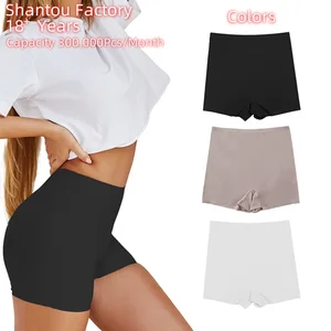 Wholesale High Waist Mid-Thigh Short Comfortable Briefs Seamless Panties Everyday Ladies Safety Pants Female Panties for Women