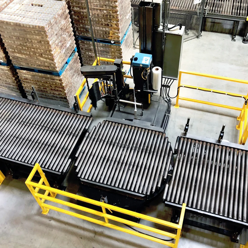 Motorized Pallet Turning Table Rotating Table Roller Conveyor  Manufacturer  for Handing Pallet