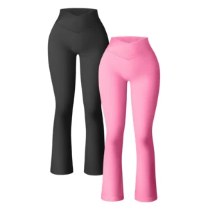 New OQQ Fitness Wear v Neck Seamless Sports Yoga Flare Pants