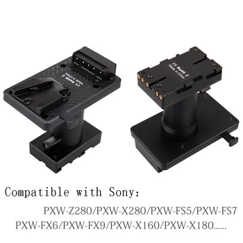 V-mount Battery to BP-U Seriey Battery Converter WA-075-3 for Sony Cameras Mini Scalable V-Mount Battery Plate Adapter detail image
