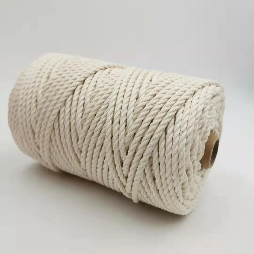 Шнур для макраме 4 мм. 8/4 flax twine india нить шнур. плоская веревка плетеный. шпагат хлопковый белый. twine.