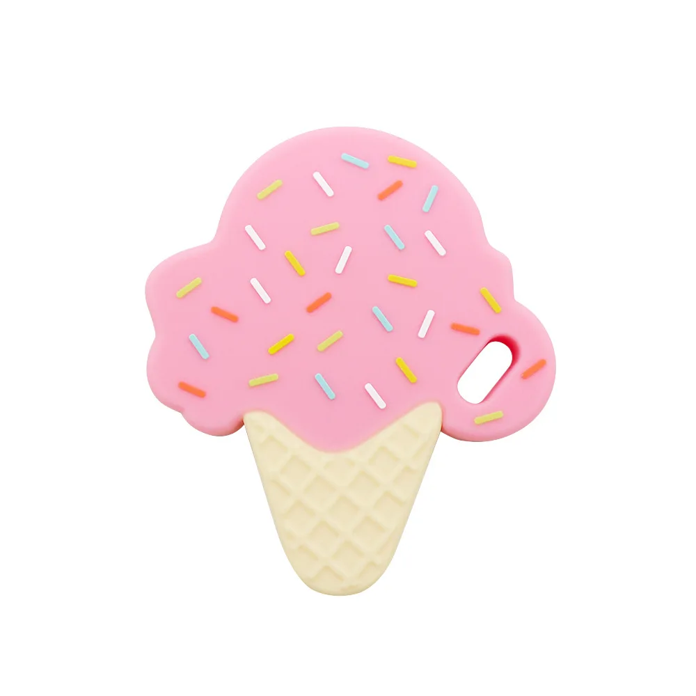 Cartoon Shaped Baby Teethers Sandwich Cookies Donuts Ice Cream Anti-Eating Hands Silicone Gum Water-Boiled Grinding Stick