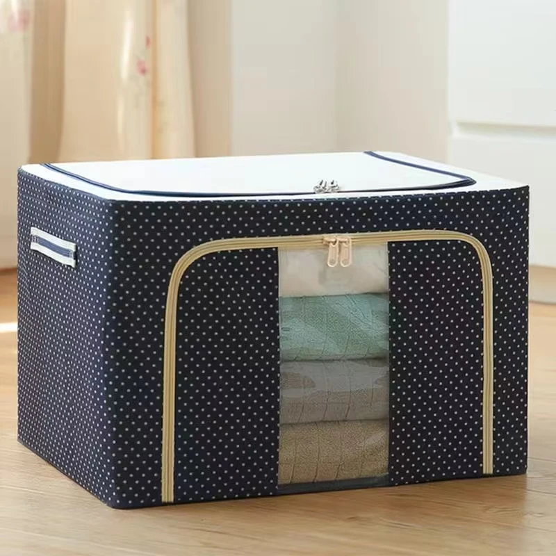 Factory Wholesale Modern Rectangle Foldable Fabric Storage Box Large Capacity High Quality for Bedroom Wardrobe