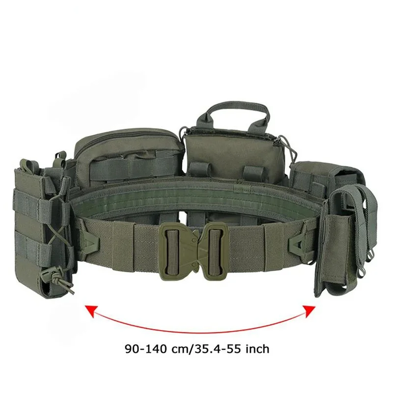 High Duty Tactical Outdoor Security Duty Training Belt Premium Outdoor Eight Piece Set Detachable and Adjustable Training Belts