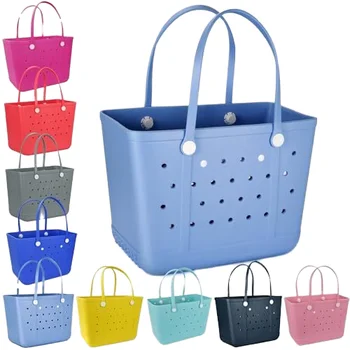 Hot Sale Durable EVA Beach Tote Bag with Two Shoulders Casual Shape and Open Closure Waterproof Beach Bag for Beach Use