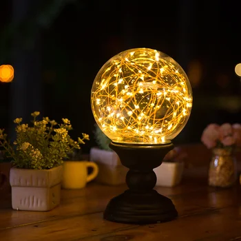 Fire Tree Honeysuckle Acrylic LED Ball Ornament, Christmas home decoration