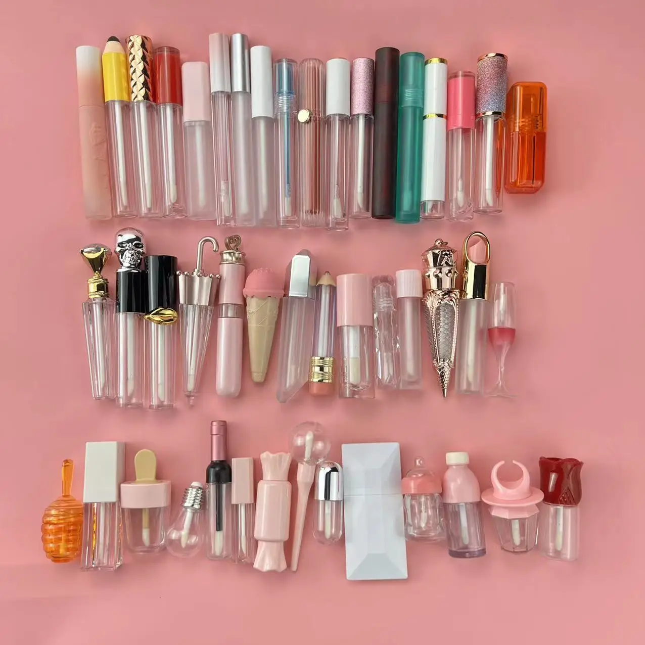 Mini Cute Kid Lip Gloss Containers With Wands Private Label Printing