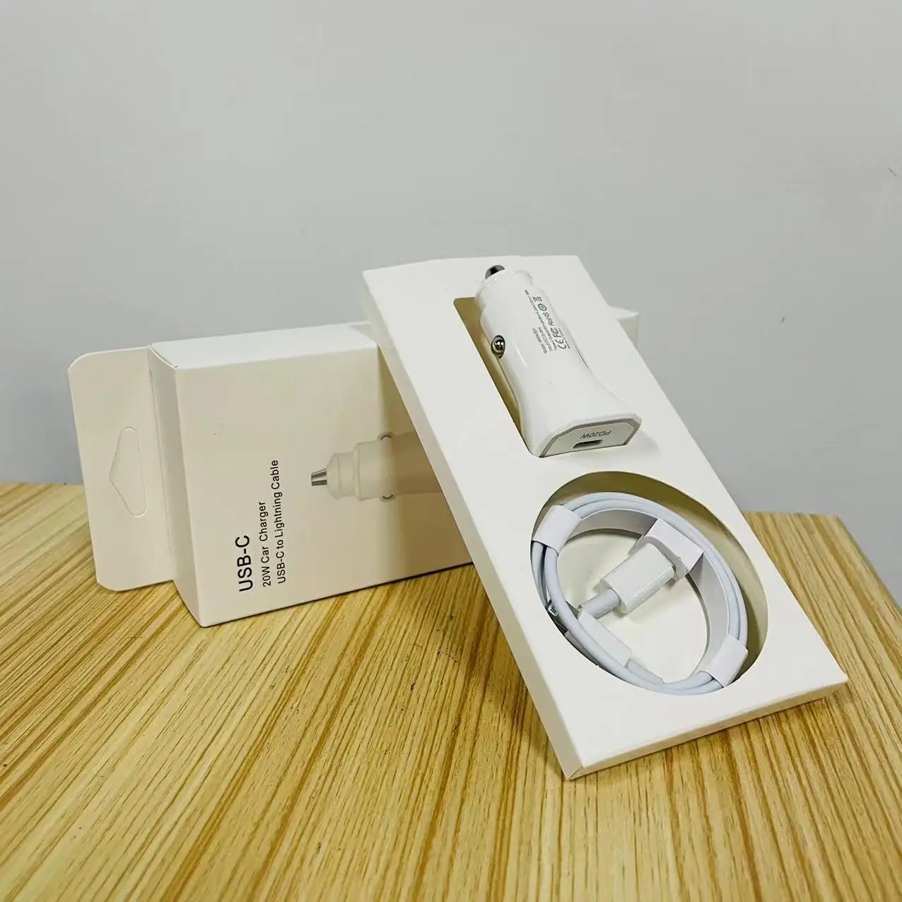 2 In 1 Car Charger Set Pd 20w Usbc Car Charger With 1m Typec To