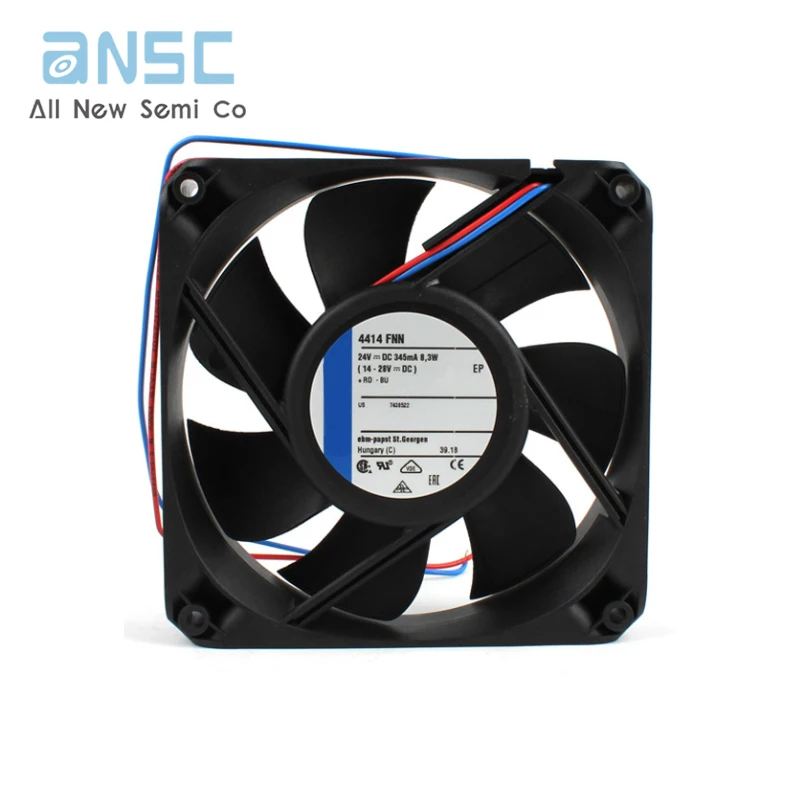 Original Axial fan 4414FNN 24V 12025 345mA 8.3W 4850RPM Medical equipment power supply chassis frequency converter Computer fan