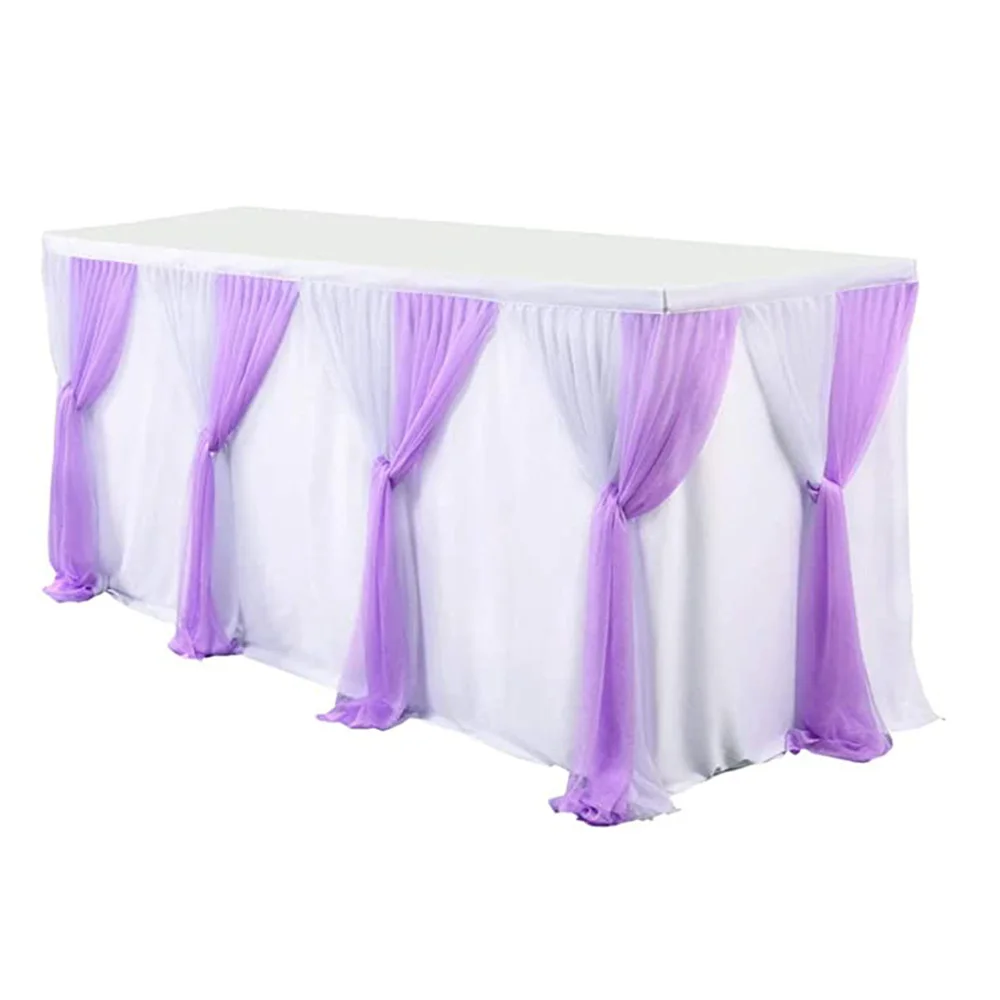 Прямоугольная настольная юбка для столов на день рождения скатерти с пачкой праздничные украшения фруктов и детского праздника десерт буфетный