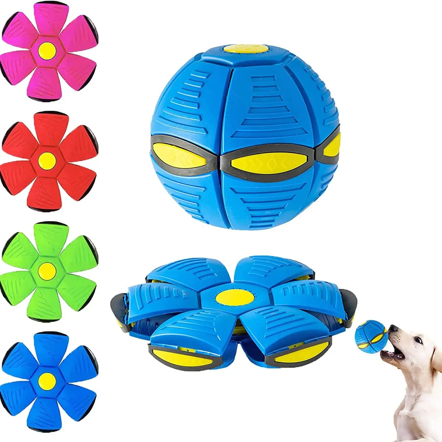 Magic Pet Dog Toy Flying Saucer Ball Strange Magic Balls Elastic Ufo