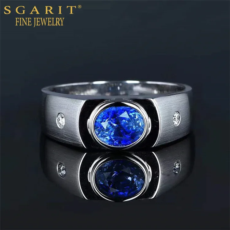 Sgarit Luxury Minimalist Wedding Jewelry Wholesale 1.65ct Natural Blue  Sapphire Stone Ring 18k Gold Men Ring - Buy Gold Jewelry Men Ring Finger,Ring  Men Jewelry Islamic,Mens Gold Rings Product on Alibaba.com