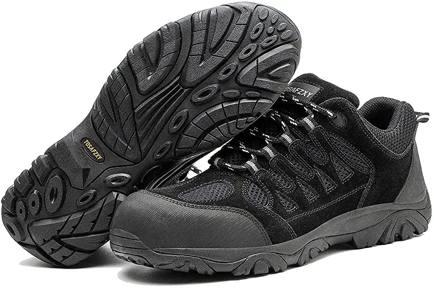 Высококачественная металлическая дышащая мужская обувь с водонепроницаемым проколотым устойчивым к ударам композитным носком