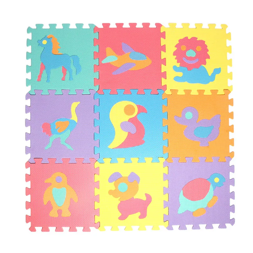 navigatee Puzzle Mat EVA Animal Puzzle Mat Carta Digital Educational Foam Mat Baby Crawling Mat 10 Piezas 