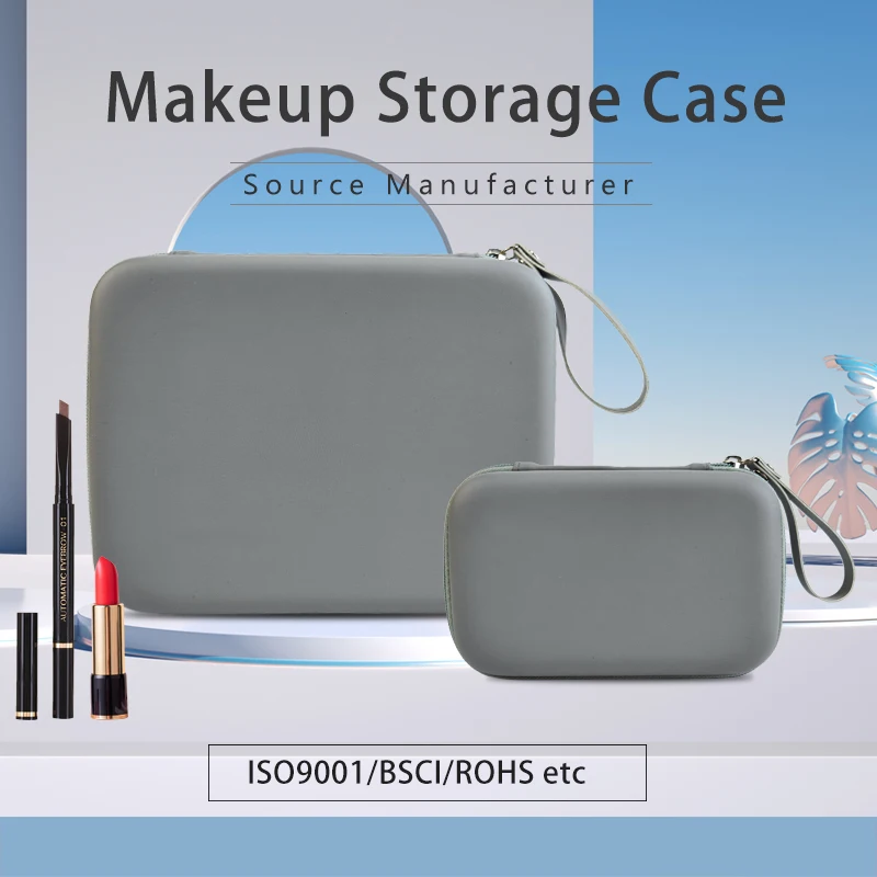 Fashion Mirror Lipstick Storage Case Mini Portable Makeup Pouch Travel Cosmetic Bag With Dividers supplier