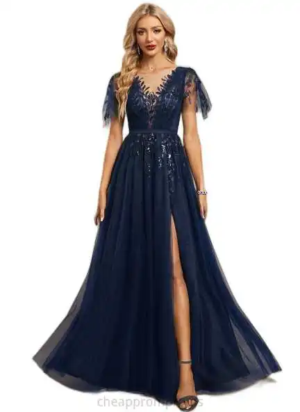 formal dresses for a banquet Blue Mother's Wedding Dress The returned item must be in perfect condition (as new) EINY Elegant High Waist Ruffles