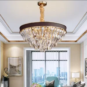 High Quality Hanging Chandelier Hotel Living Room Pyramid Crystal Modern Chandelier for Dining Room