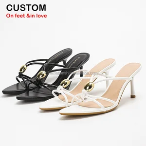 4302A-40 Open Toe Cross Strap Stiletto Slippers Lightweight Autumn Outdoor Sexy Wedding Shoes Fashion Summer Party