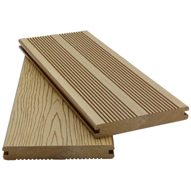 3D Exterior Decor Scratch Resistance Wood Grain Coextrusion New Tech Composite WPC Decking Board