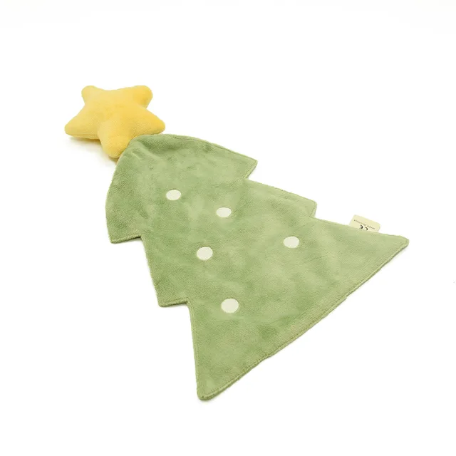 Christmas Tree Soothing Scarf Baby Baby can chew on Organic Cotton Doll Plush Toys