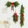 Christmas scene 3-piece set-horn wall hanging rattan
