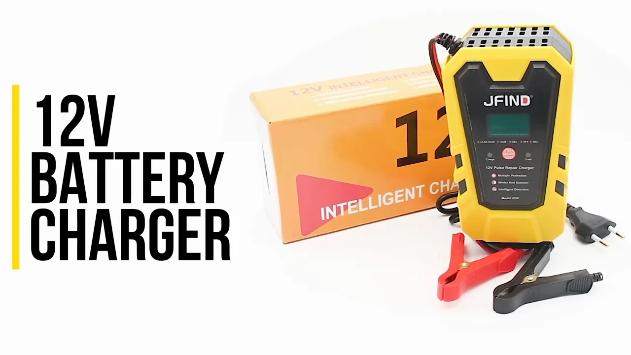 Car Battery Charger 12v Pulse Repair Lcd Display Smart Fast Charge Agm