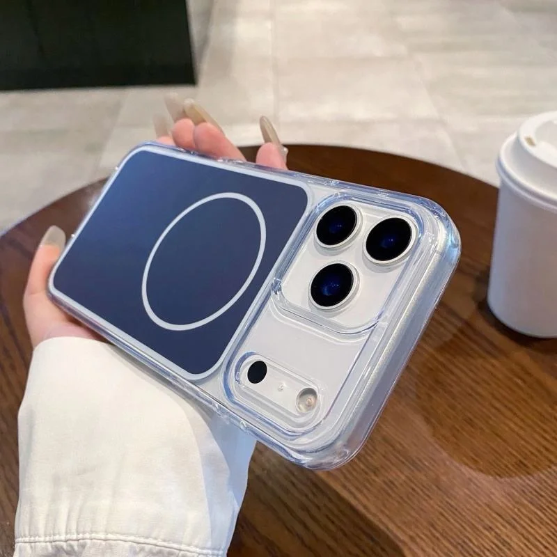 product wholesale oem matte magnetic mobile phone case for iphone 17 pro max 17 air wireless charging clear soft border shockproof cover-3