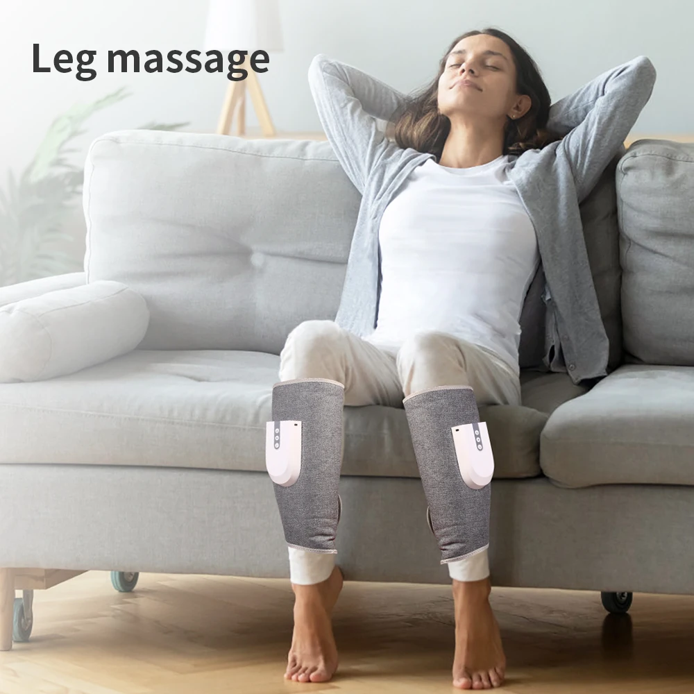 Single Cordless Chargeable Vibration Air Compression With Heating Portable Calf Massager