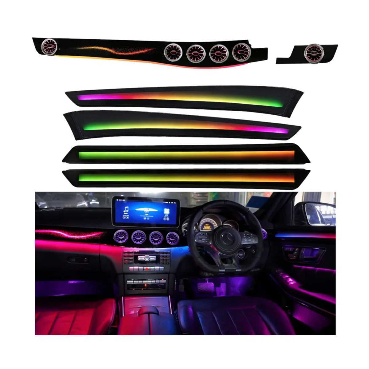 Rhd Symphony Dynamic Shadow Suitable For Mercedes Benz E-Class W212 Interior Ambient