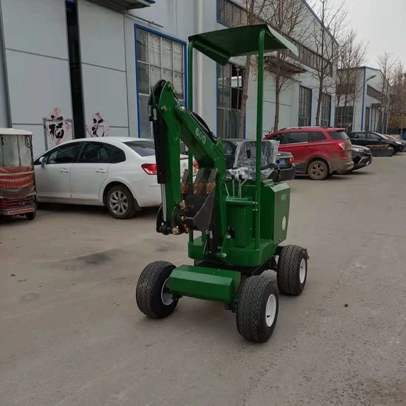 Gasoline/diesel Engine Multi-function Compact Mini ATV Towable Backhoe Loader 4x4 Tractor Backhoe for Sale