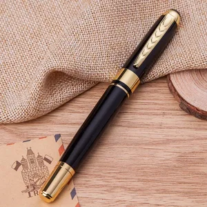 Wholesale Luxury Business Gift Metal Roller Ball Pen with Custom logo Office Supplies Promotion Signature Metal Roller Ball Pen