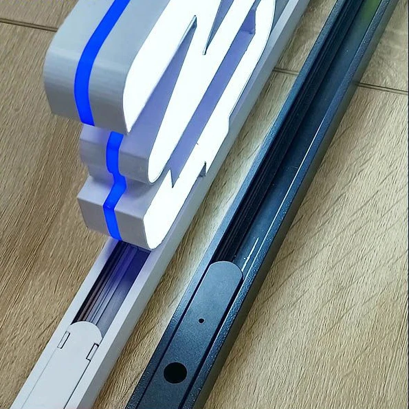 Custom LED Transformer-Powered Advertising Signs Outdoor Logo Illuminated Alphabet Acrylic Magnetic Track Letters Lighting