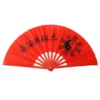 Éventail de tai chi chic rouge de 8 pouces double face