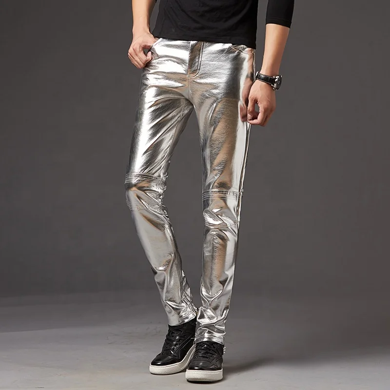 NewL Heren Goud Metallic Shiny Rave Night Club Shorts Comfort Joggingbroek Disco Dance Party Elastische Broek, Zilver, XL NewL Heren Goud Metallic Shiny Rave Night Club Shorts Comfort Joggingbroek Disco Dance Party Elastische Broek, Zilver, XL