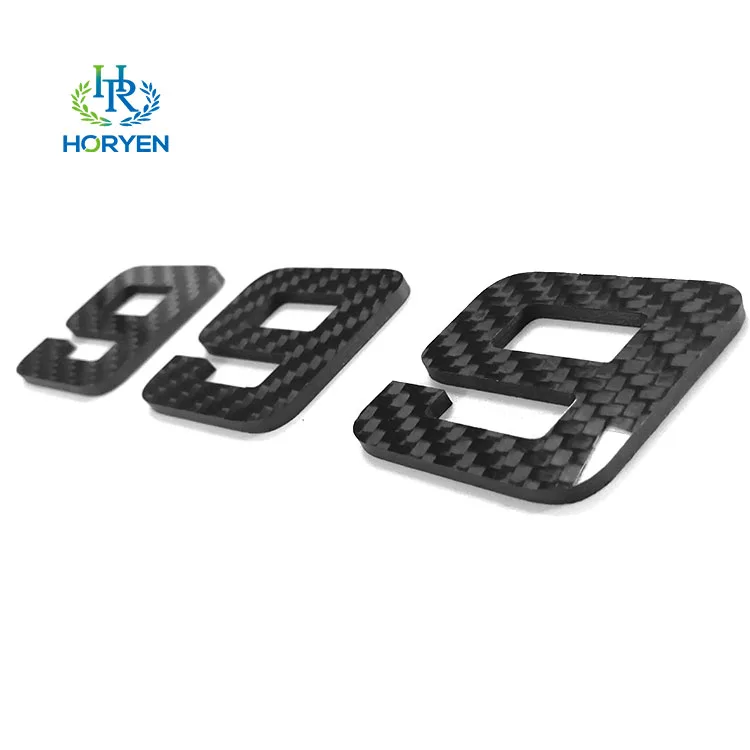 Высококачественные глянцевые автомобильные эмблемы из углеродного волокна OEM-дизайна