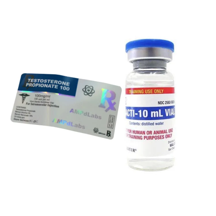 Custom Tren E 200 Steroid Liquid Bottle Vape Self Adhesive Sticker Printing 10ML Pharmaceutical Vial Label