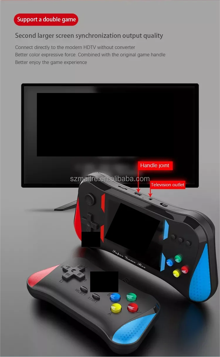 X7Mハンドヘルドアーケードゲーム機 500+ゲーム内蔵 TV出力 プレゼント用