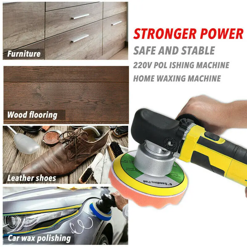 220V/110V) полировальная машинка для автомобилей с эксцентриковым DA машина полировки автомобиля Электрический случайной орбиты регулируемой скоростью продукты из углеродного волокна буферная