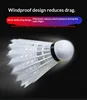 White nylon balls with green lights-pack of 6