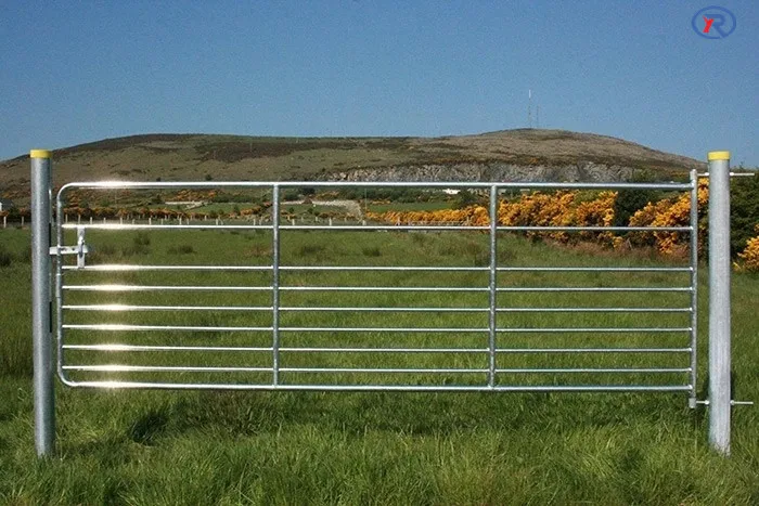 Galvanized Sheep and Goat Farm Gate in Frame for Portable Yard Fence Panel