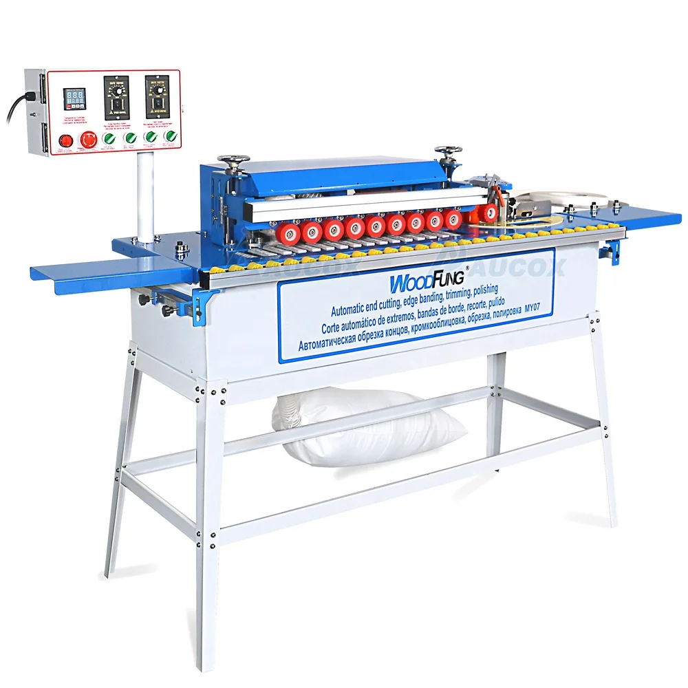 Furniture Tabletop Trimming Edge Double Press Woodworking Edge Banding Machine