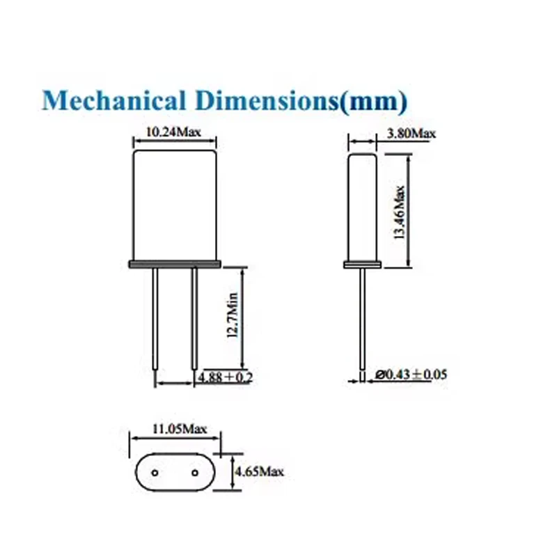 Crystal resonator HC-49U 2MHZ 2M 2.000 MHZ M DIP-2 Passive quartz crystal oscillator