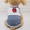 Navy striped vest blue