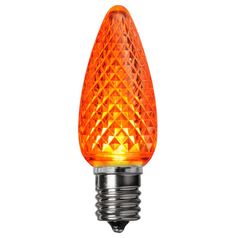110V 0.8W カラフルC9 E17口金 クリスマス電球 C9交換用LED多面電球
