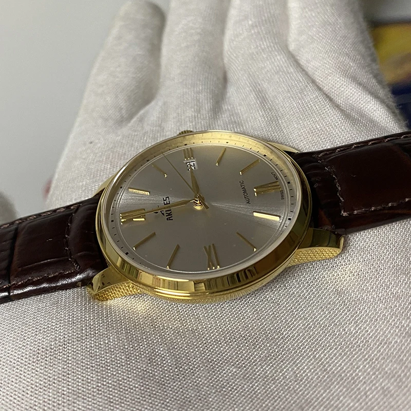 Luxury 316l Multi Function Gold Case Customized Stainless Steel Watches Men Wrist Luxury Mechanical