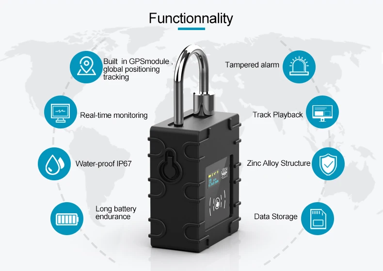 HHD GPS Tracker Electronic Logistic seal anti-theft lock